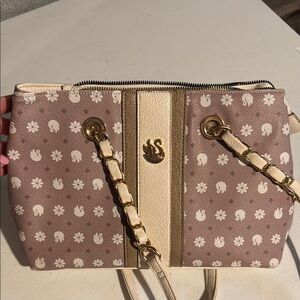 Stylish Brown and Cream Handbag